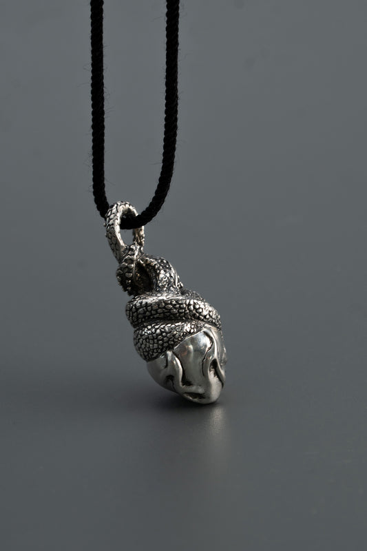 Anatomical Heart with Tentacles — Silver Pendant