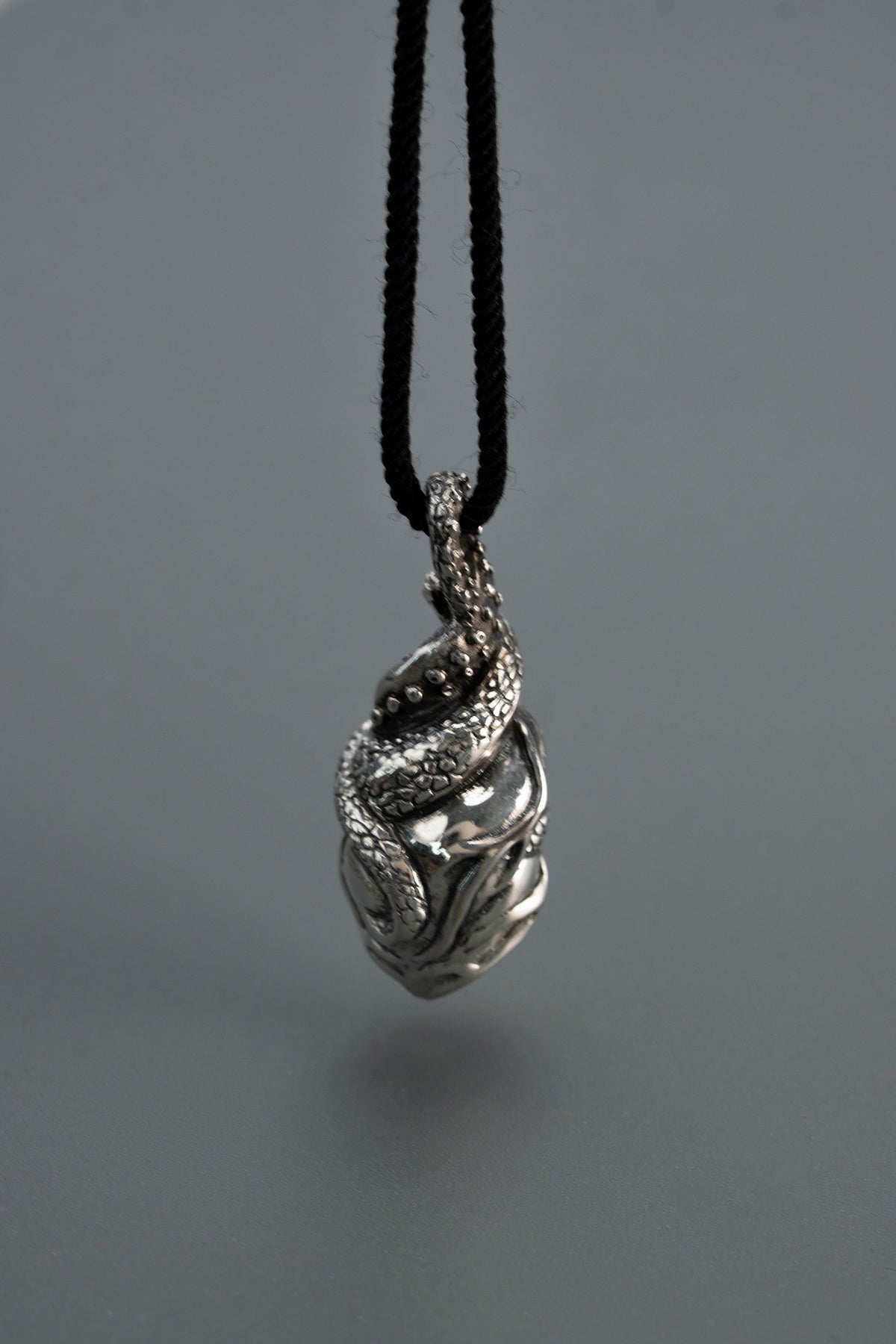 Anatomical Heart with Tentacles — Silver Pendant