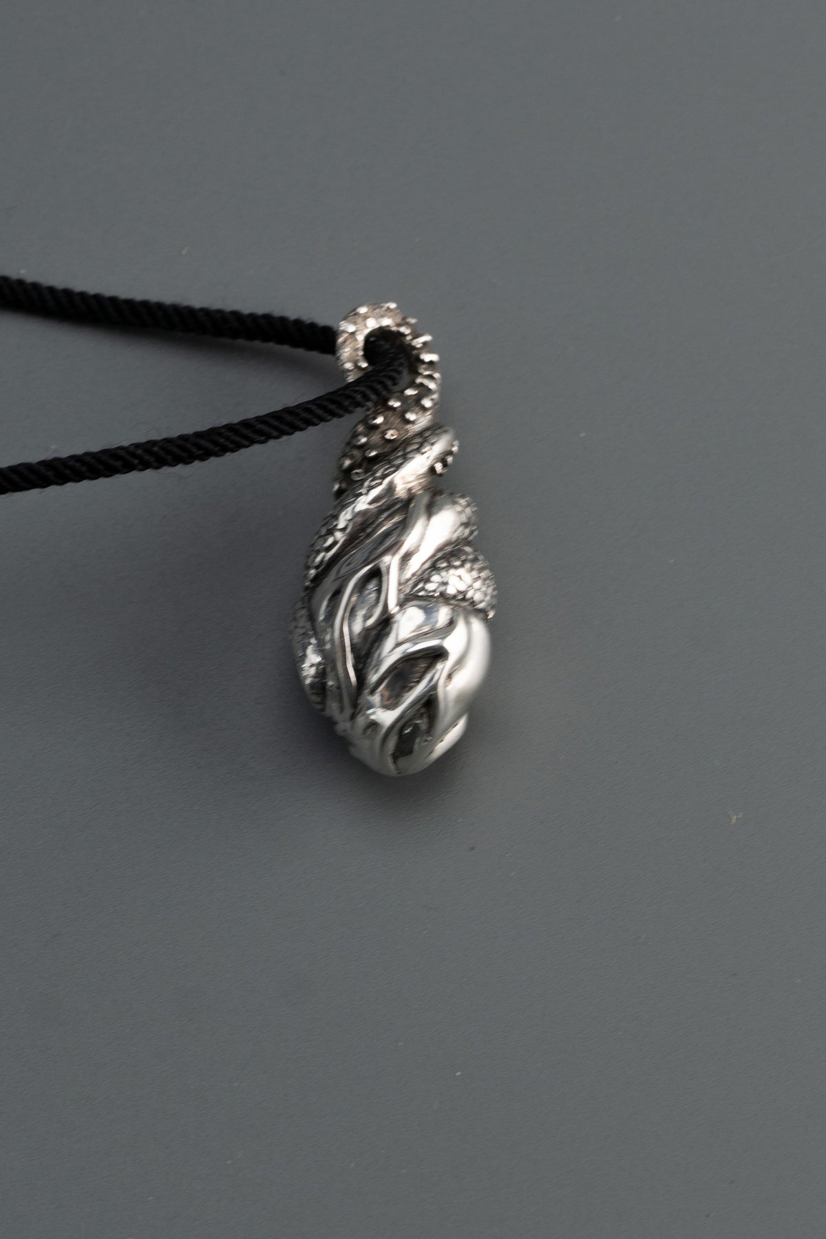 Anatomical Heart with Tentacles — Silver Pendant