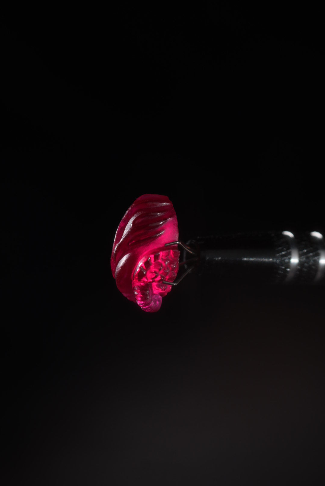 Hand-Carved Laboratory Ruby Heart