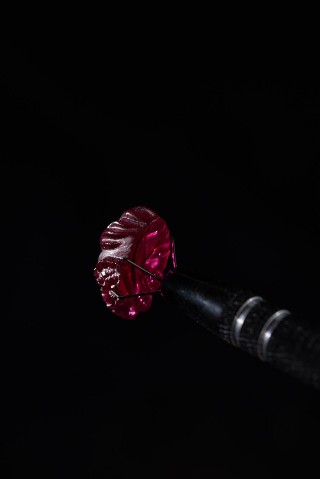Hand-Carved Laboratory Ruby Heart